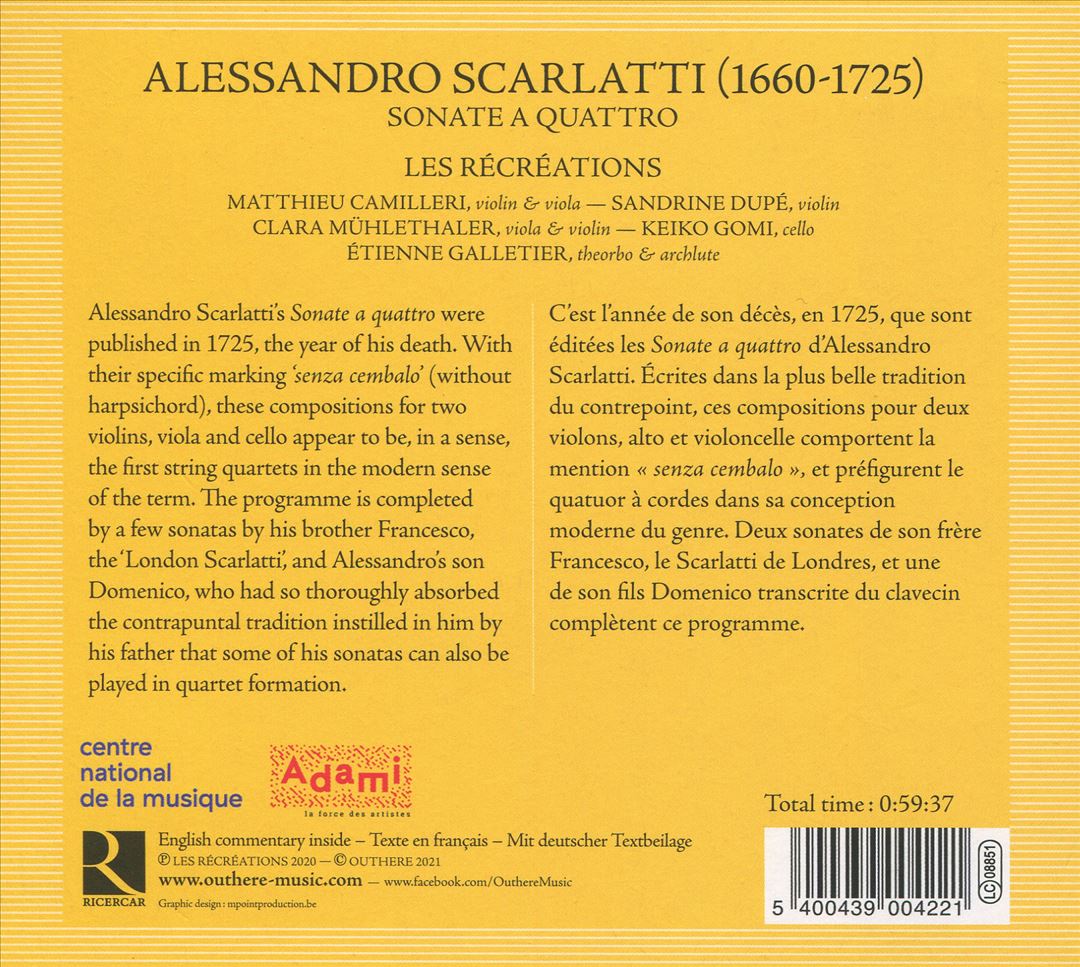 Scarlatti: Sonate a Quattro cover art