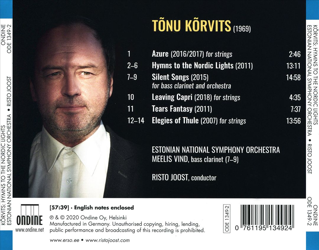 Tonu Korvits: Hymns to the Nordic Lights cover art