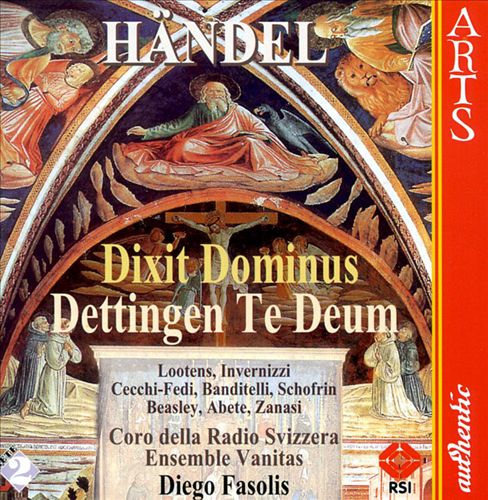 Handel: Dixit Dominus; Dettingen Te Deum cover art