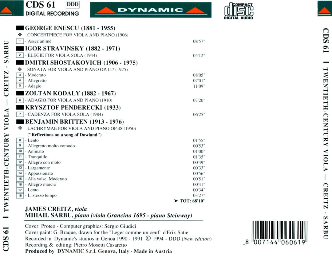 20th Century Viola cover art