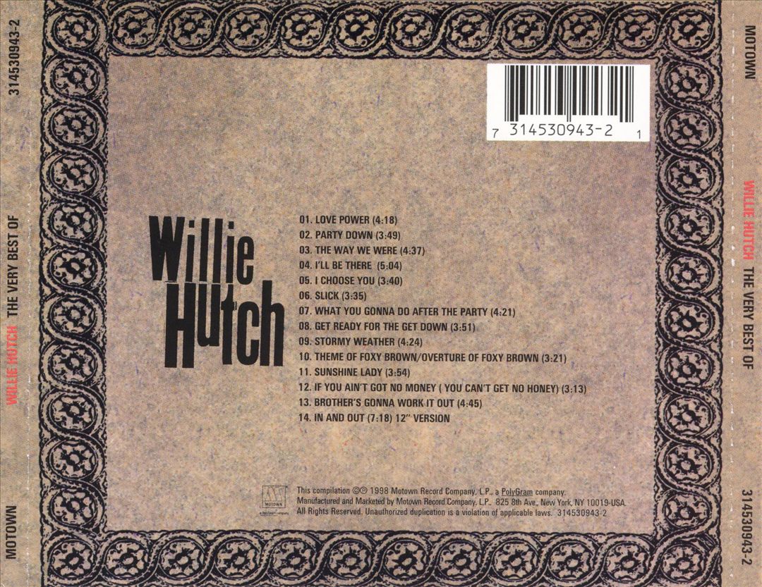 Very Best of Willie Hutch cover art