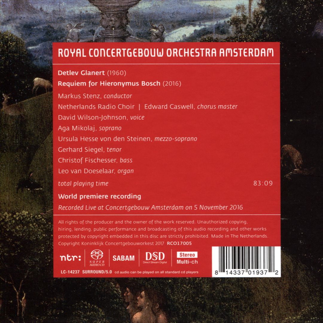 Glanert: Requiem for Hieronymus Bosch cover art