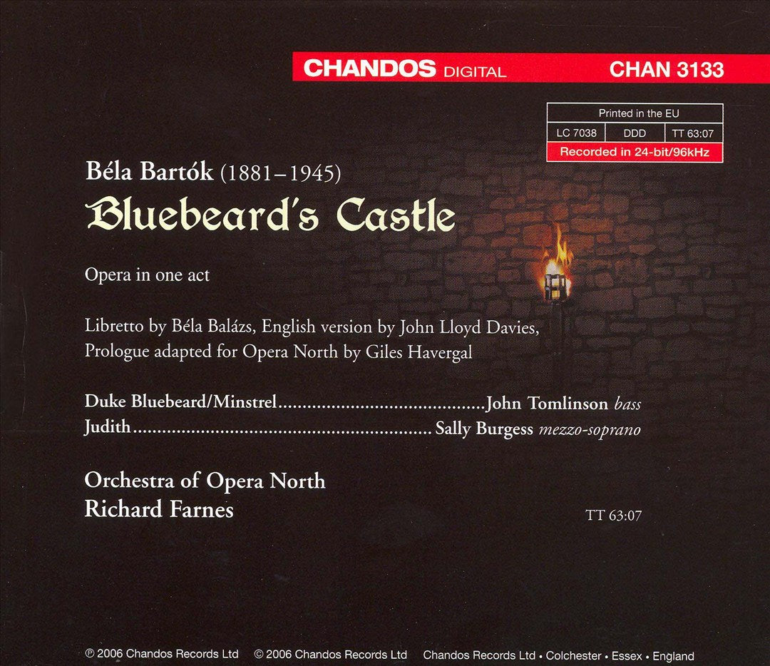 Bartók: Bluebeard's Castle cover art