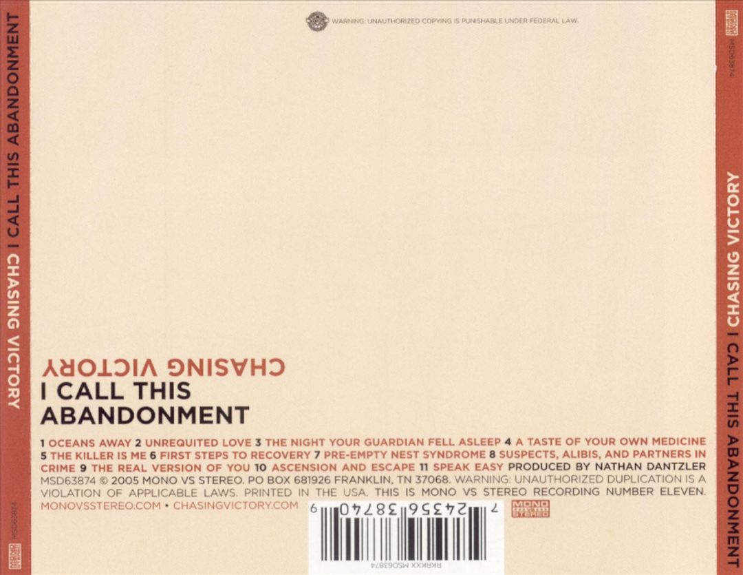 I Call This Abandonment cover art