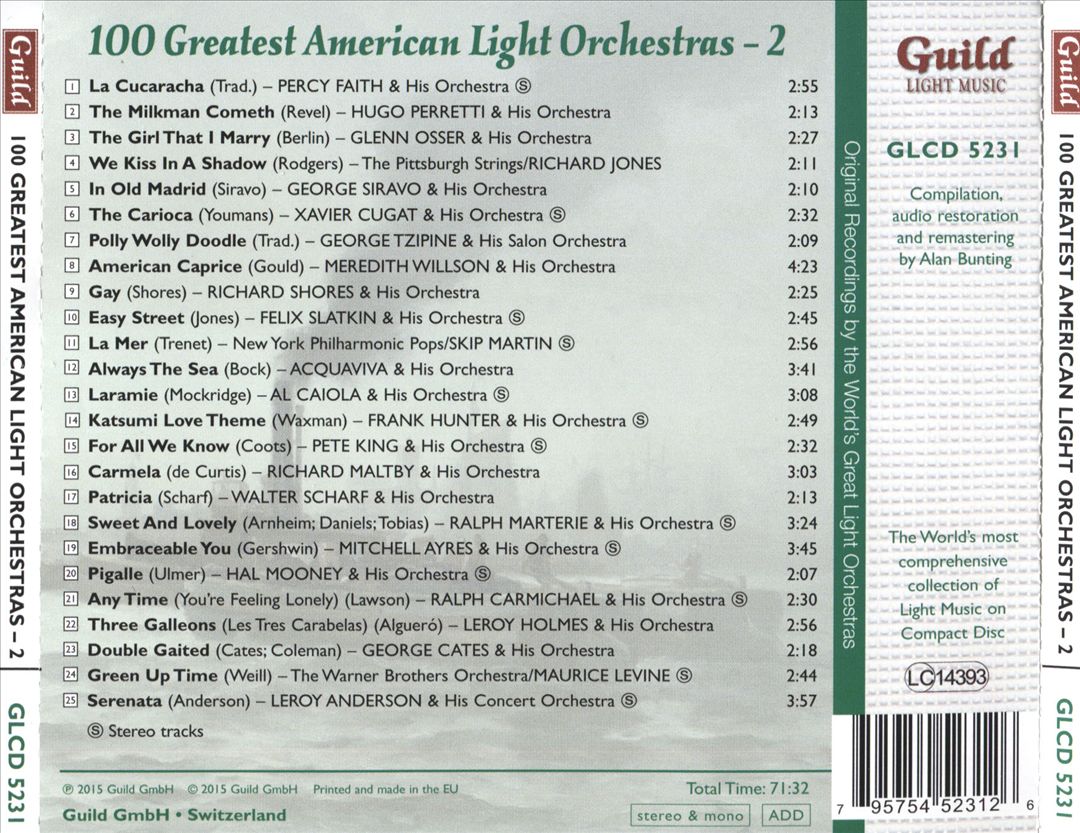 Golden Age of Light Music: 100 Greatest American Light Orchestras, Vol. 2 cover art
