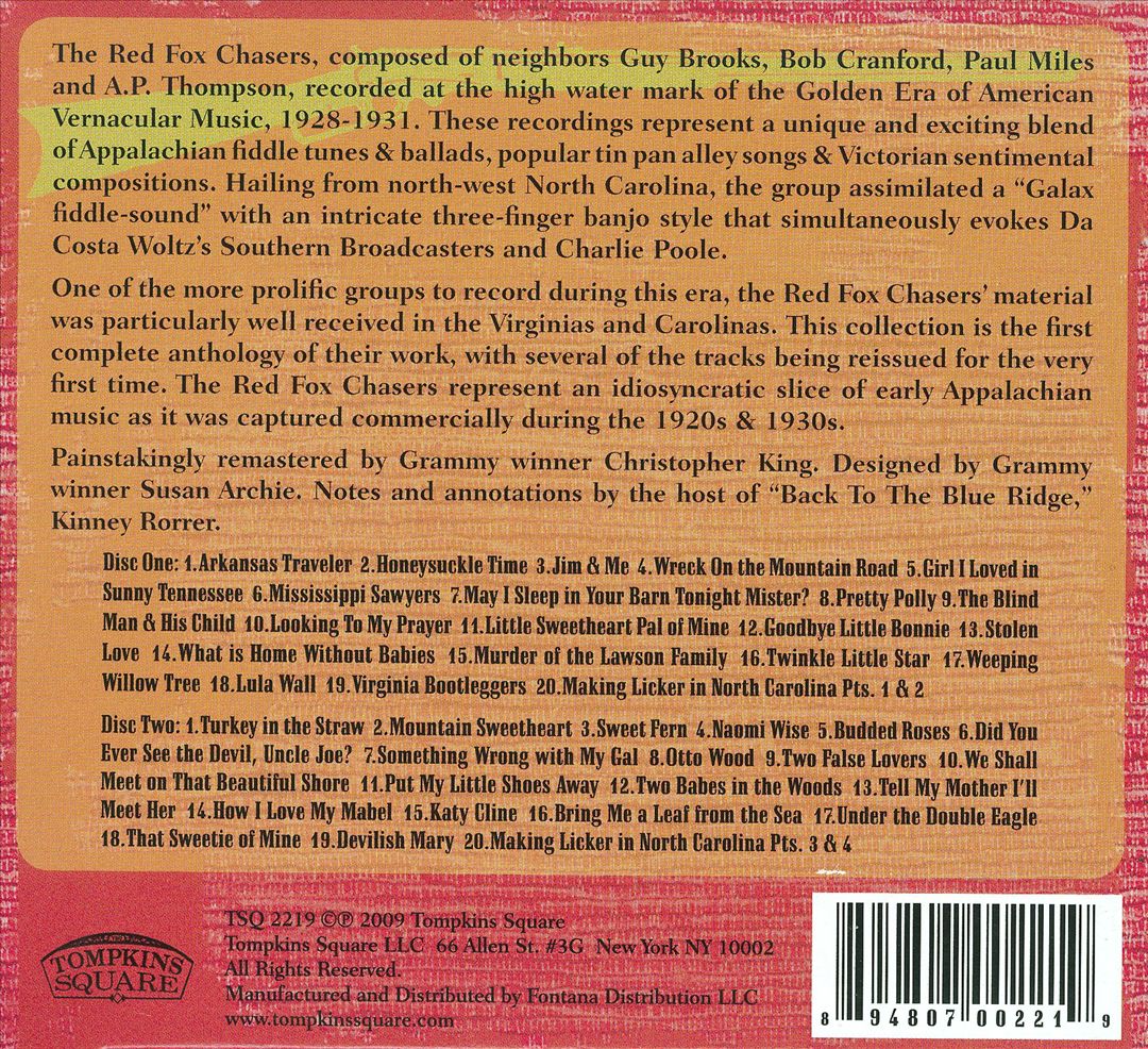 I'm Going Down to North Carolina: The Complete Recordings of the Red Fox Chasers (1928-31) cover art
