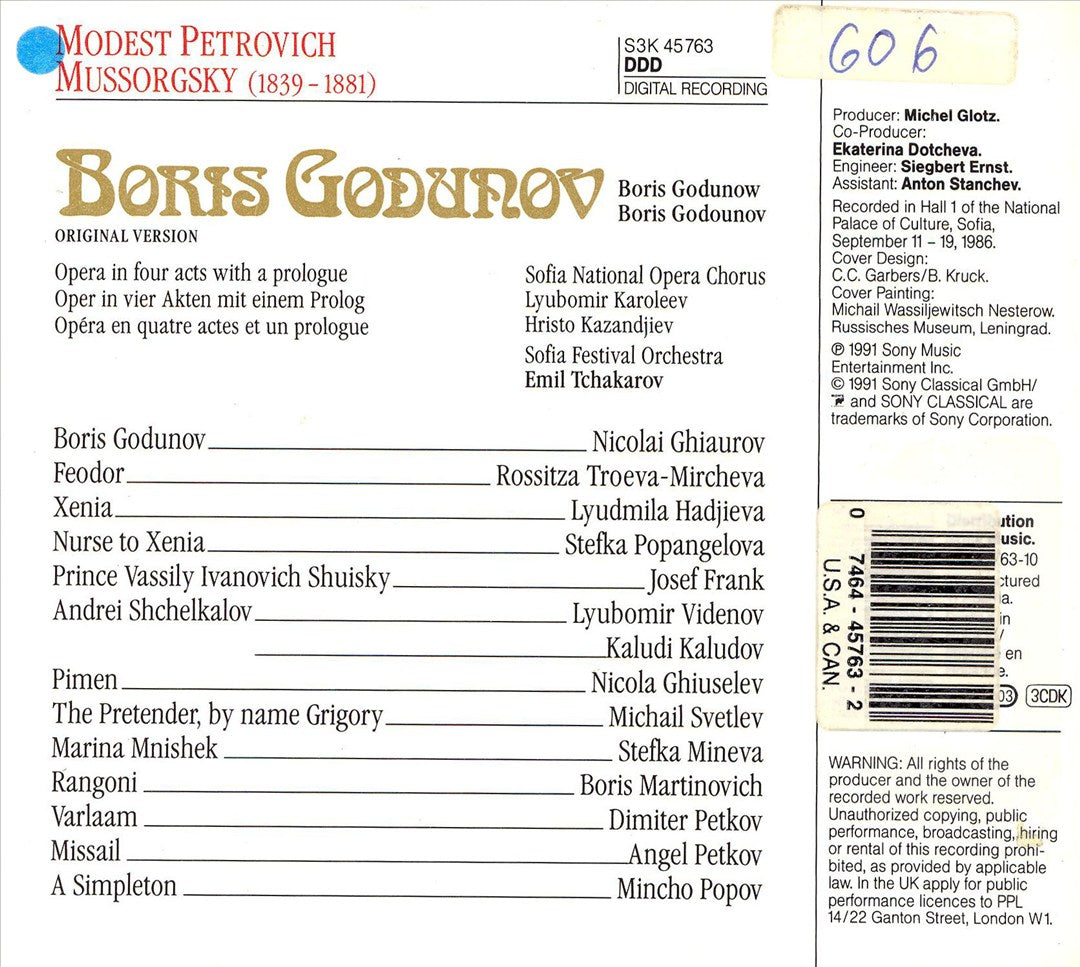 Mussorgsky: Boris Godunov cover art