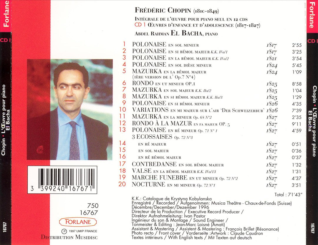 Chopin: Oeuvres d'enfance et d'adolescence cover art