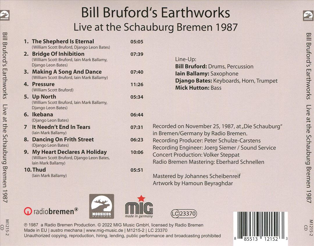 Live at the Schauburg, Bremen 1987 cover art