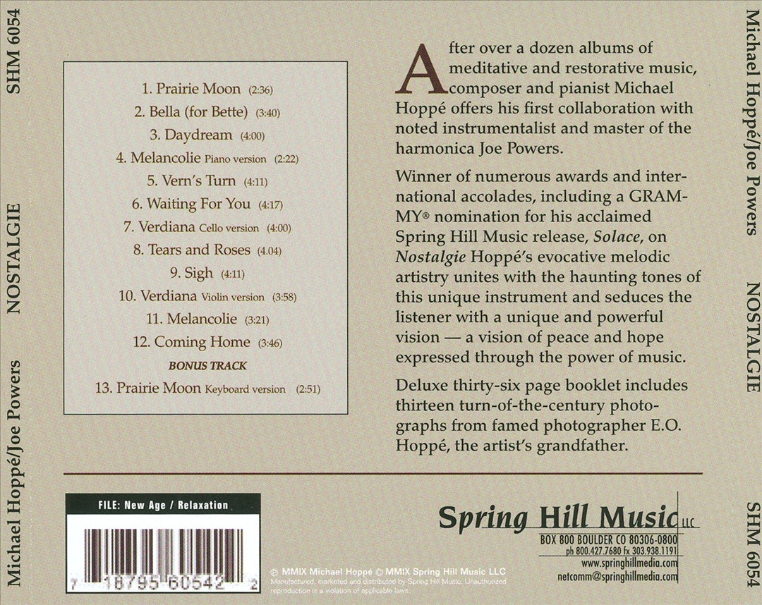 Nostalgie: Romances for Harmonica cover art
