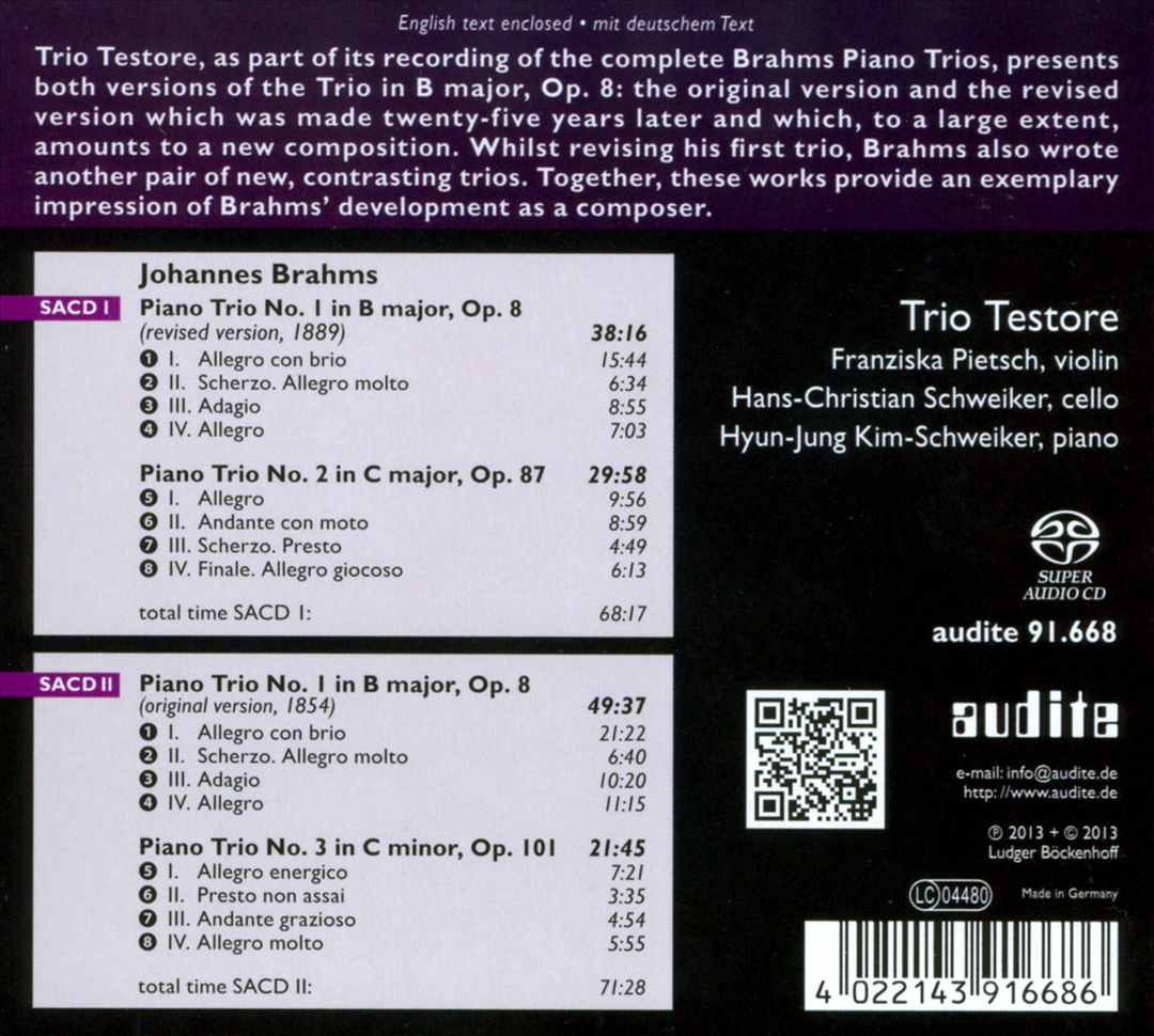 Brahms: The Complete Piano Trios cover art