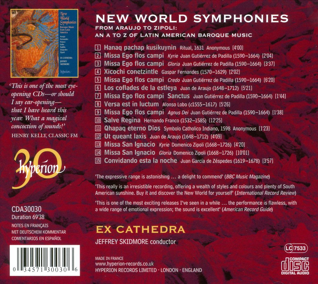 New World Symphonies: Baroque Music from Latin America cover art