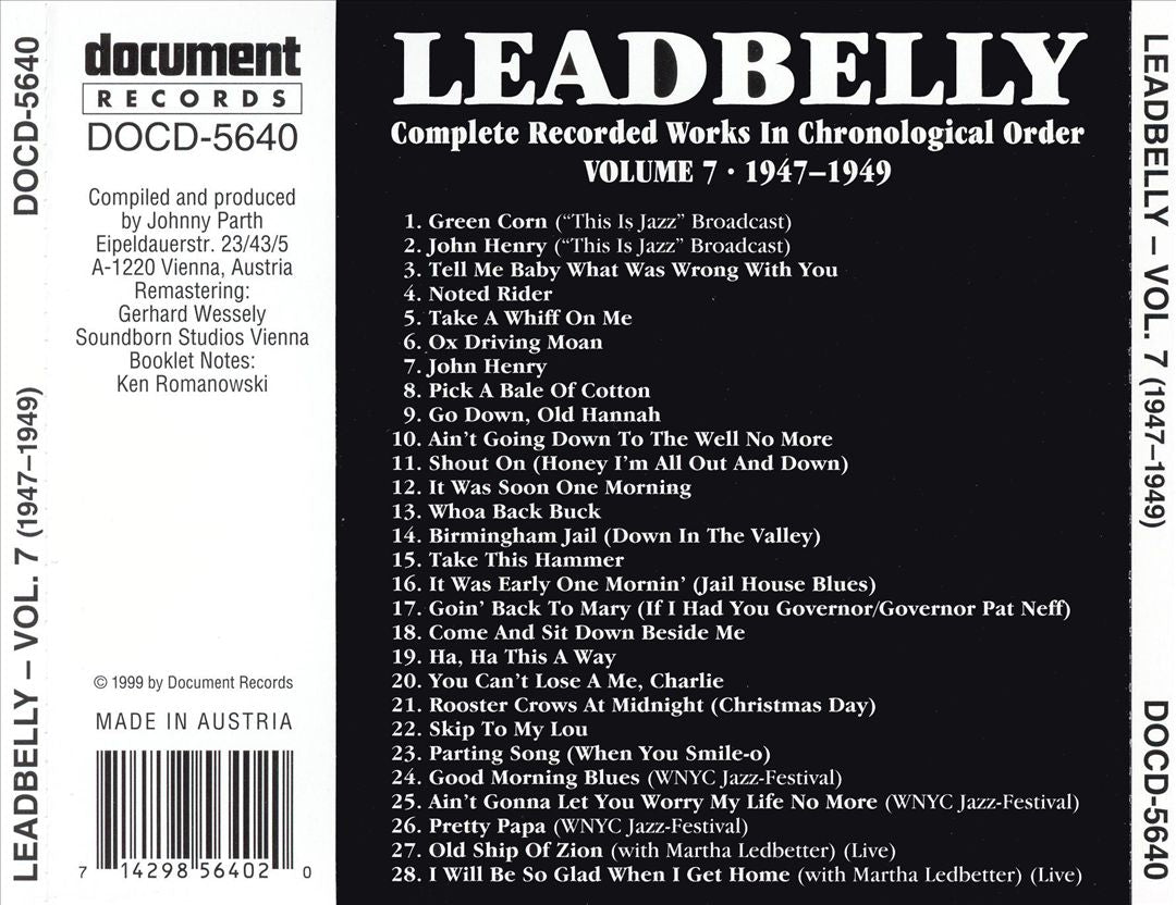 Complete Recorded Works, Vol. 7 (1947-1949) cover art