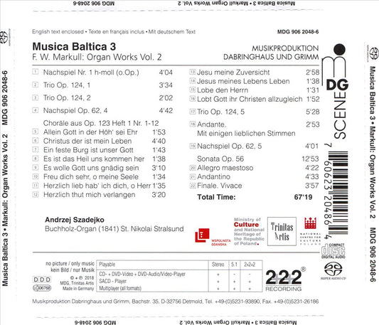 Friedrich Wilhelm Markull: Organ Works, Vol. 2 cover art