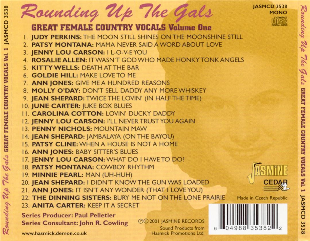 Rounding up the Gals, Vol. 1: Great Female Country cover art