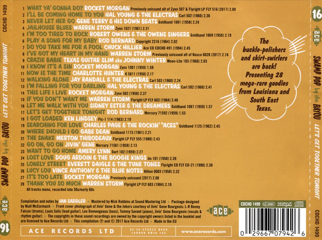 Swamp Pop by the Bayou: Let's Get Together Tonight cover art