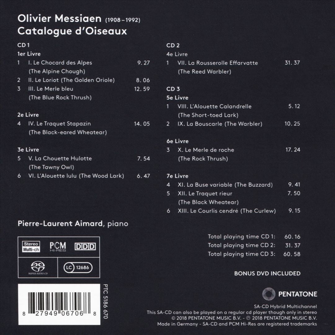 Olivier Messiaen: Catalogue d'Oiseaux cover art