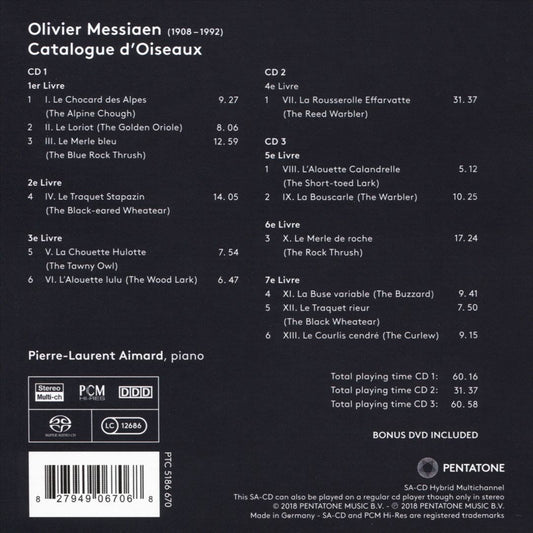 Olivier Messiaen: Catalogue d'Oiseaux cover art