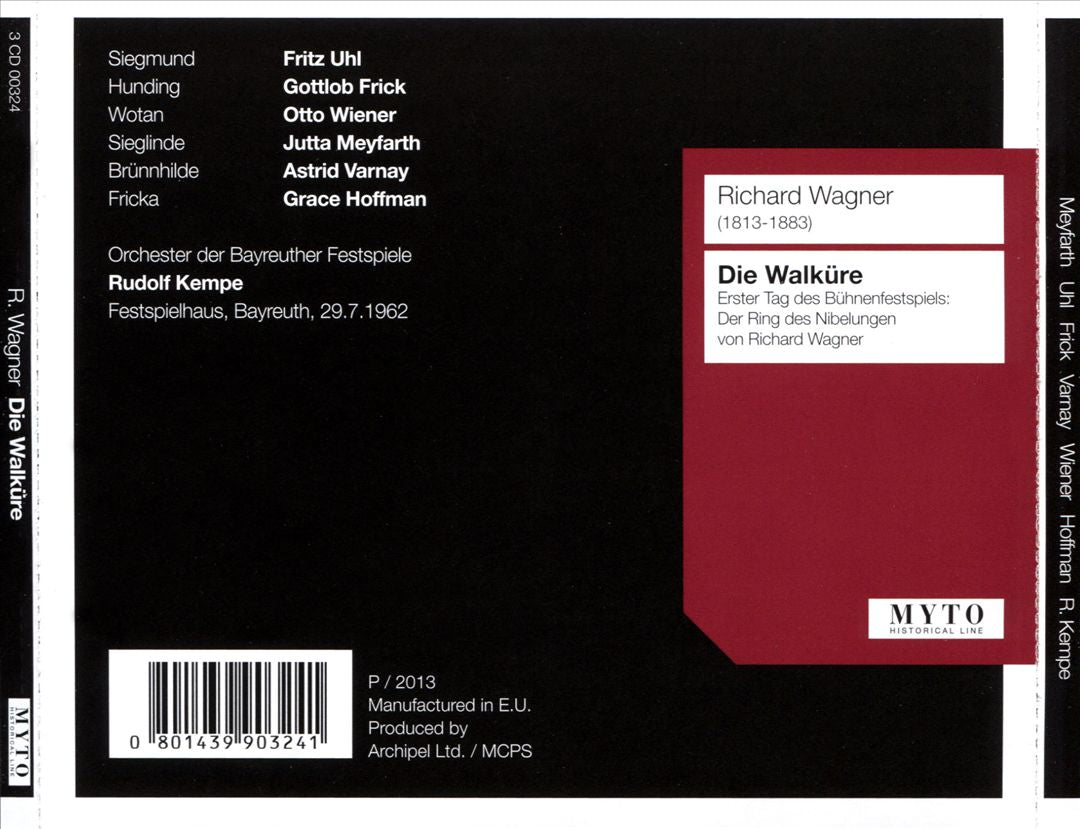 Wagner: Der Ring des Nibelungen - Die Walküre (Bayreuth, 1962) cover art