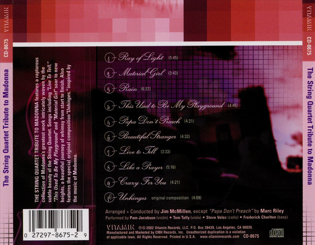 String Quartet Tribute to Madonna cover art