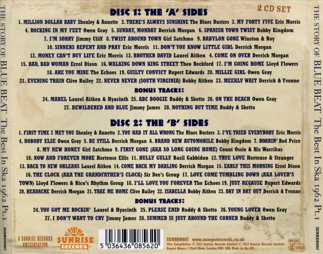 Story of Blue Beat: The Best in Ska 1962, Vol. 1 cover art