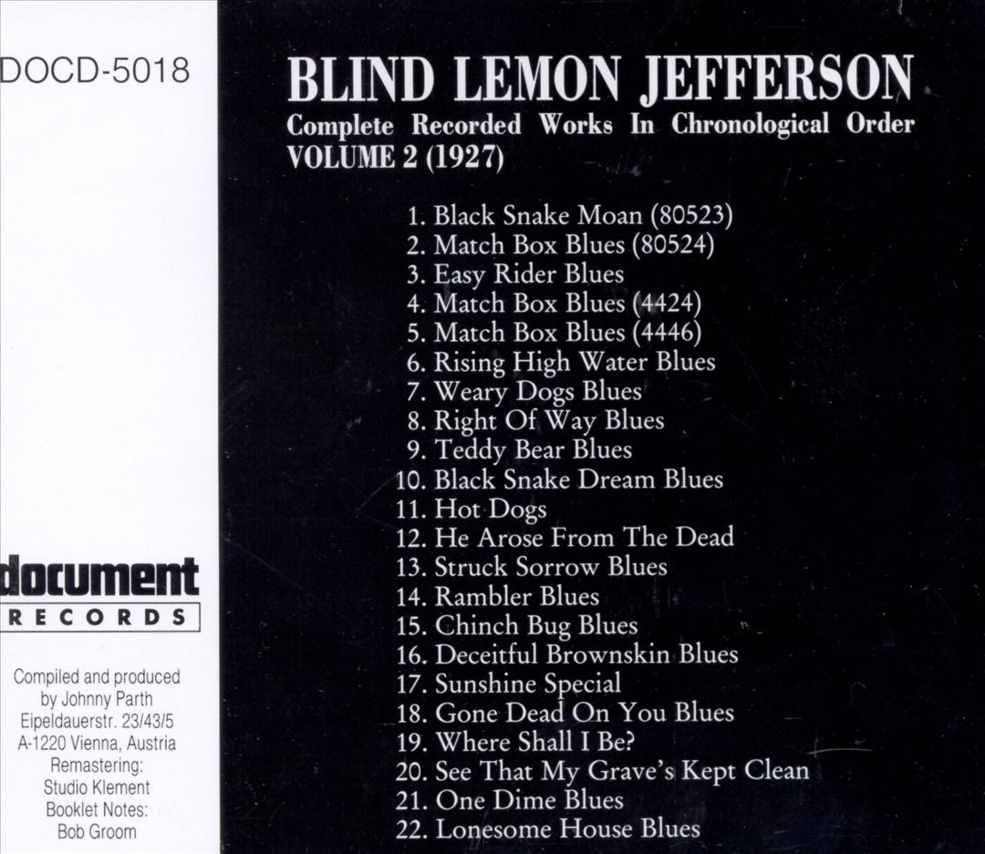 Complete Recorded Works, Vol. 2 (1927) cover art