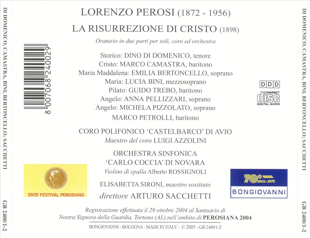 Lorenzo Perosi: La Risurrezione di Cristo cover art