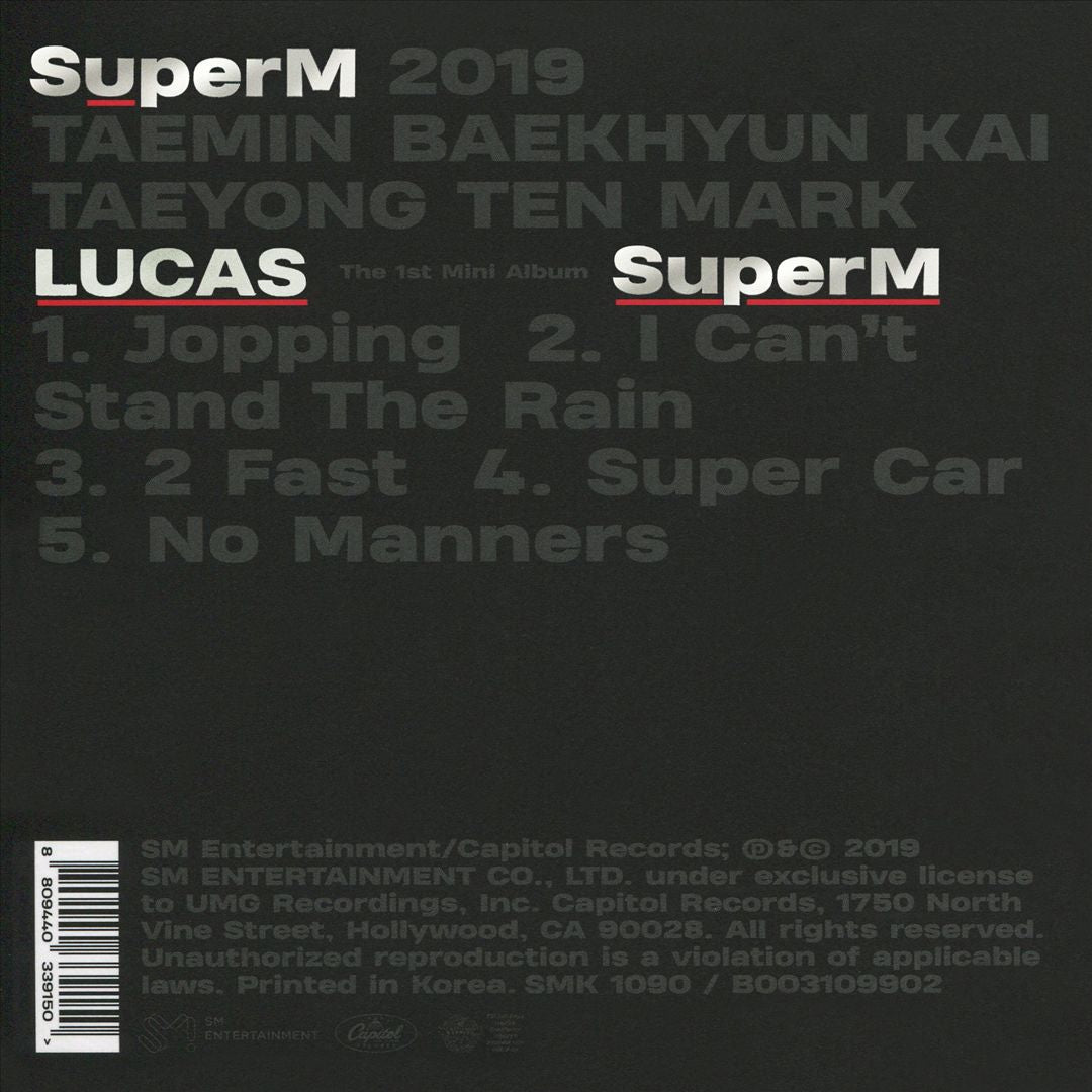 SuperM: The 1st Mini Album [LUCAS Ver.] cover art