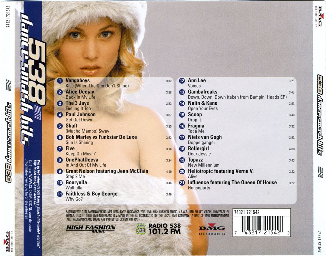538 Dance Smash Hits: Winter 1999 cover art