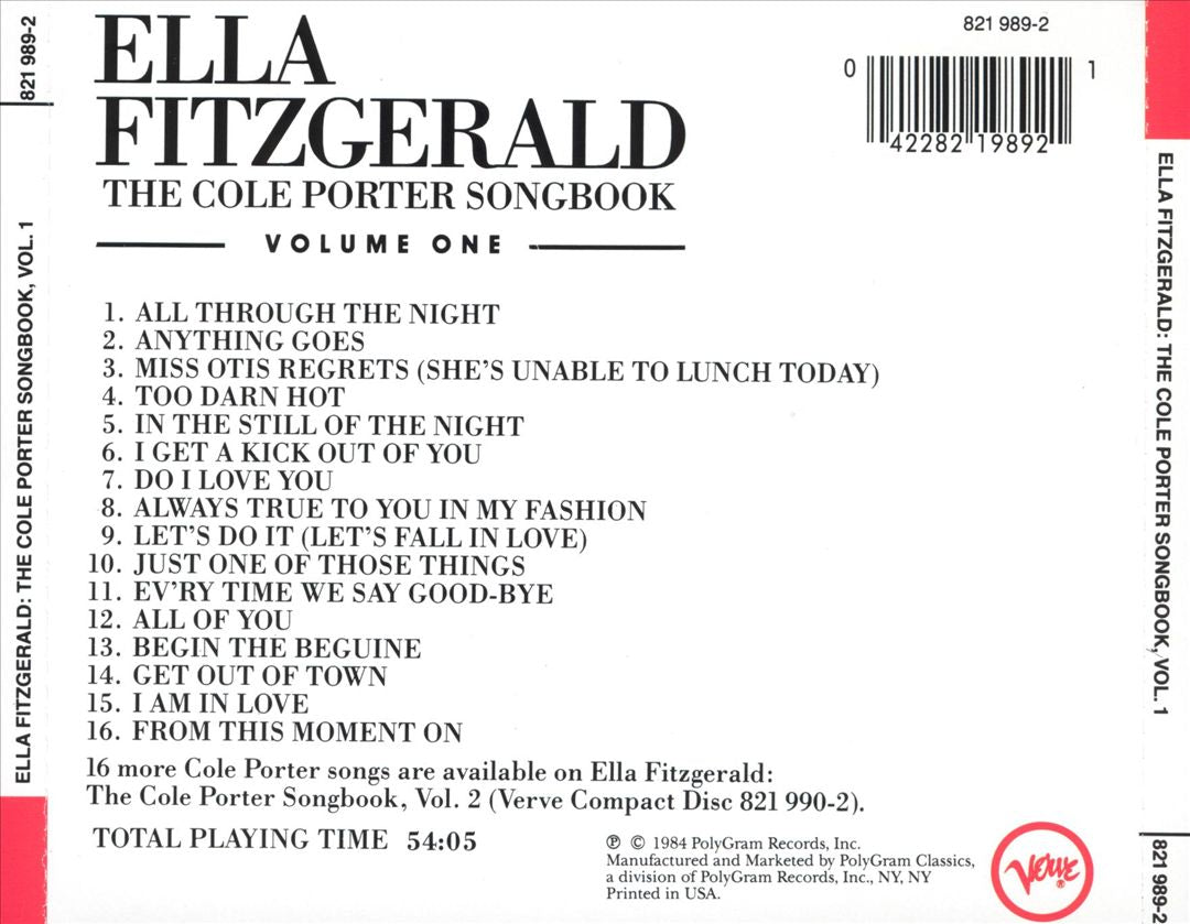Ella Fitzgerald Sings the Cole Porter Songbook, Vol.1 cover art