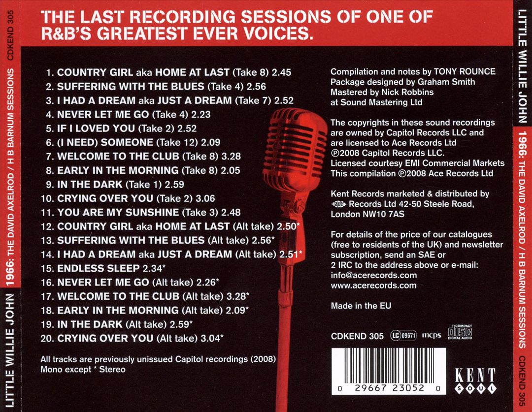 Nineteen Sixty Six: The David Axelrod and H.B. Barnum Recordings cover art