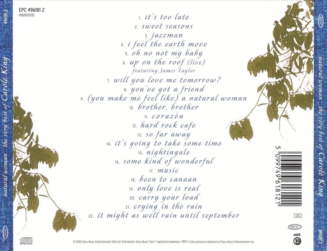 Natural Woman: The Very Best of Carole King cover art