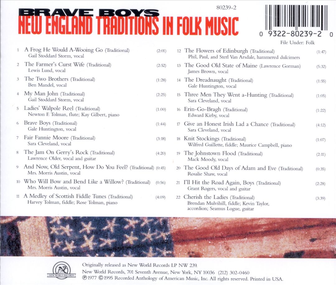 Brave Boys: New England Traditions in Folk Music cover art