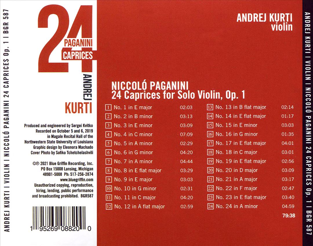 24 Paganini Caprices cover art