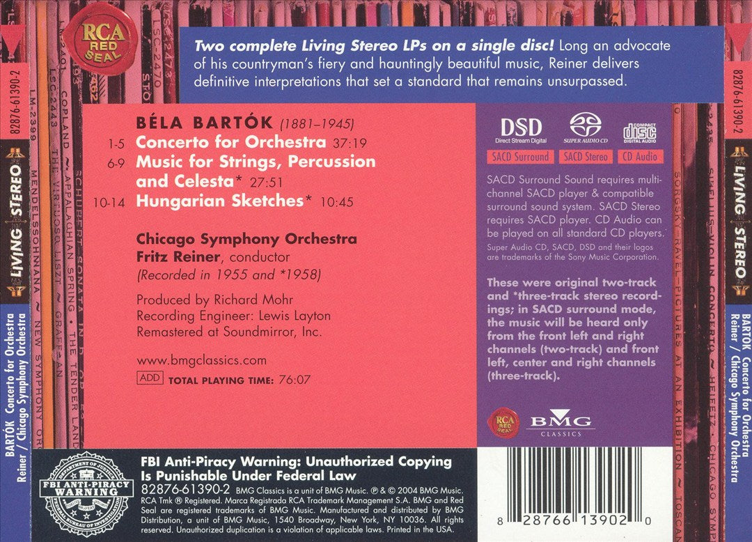 Bartók: Concerto for Orchestra; Music for Strings, Percussion and Celesta; Hungarian Sketches cover art