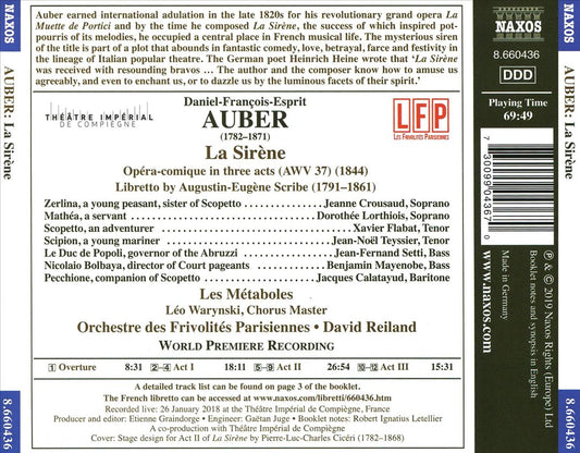 Auber: La Sirène cover art
