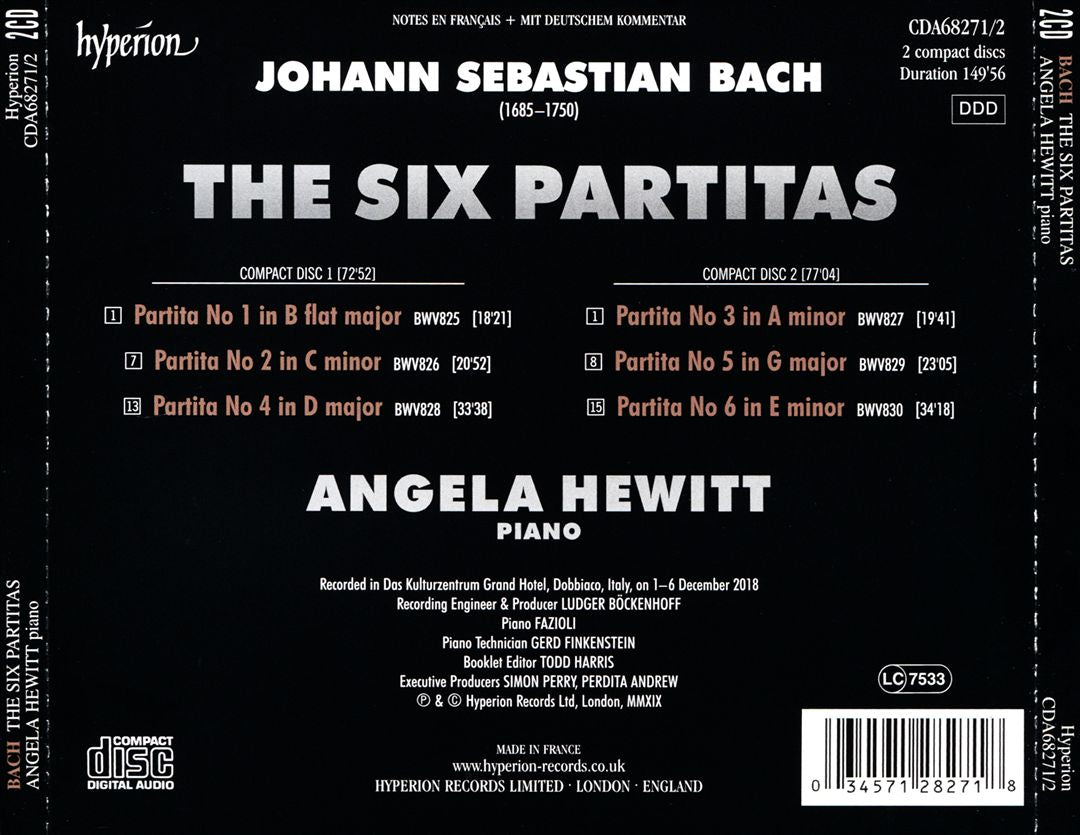 Bach: The Six Partitas [2018 Recording] cover art