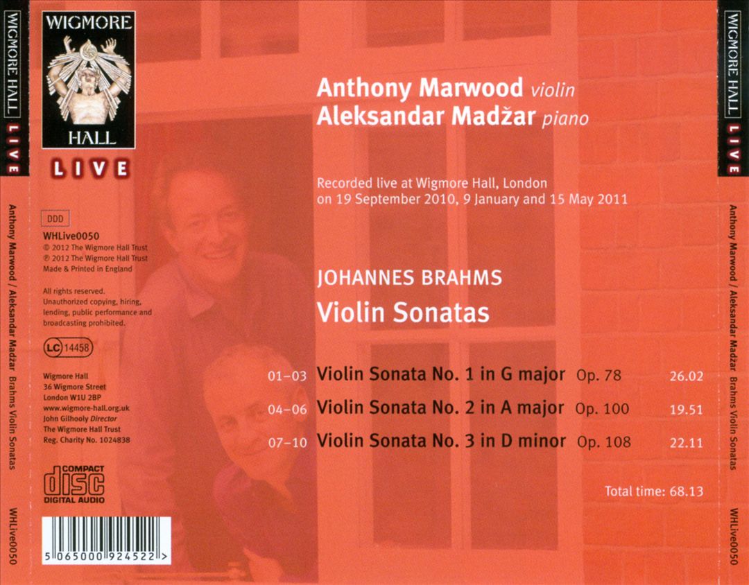 Brahms: Violin Sonatas cover art