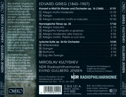 Grieg: Piano Concerto; Norwegian Dances; Lyric Suite cover art