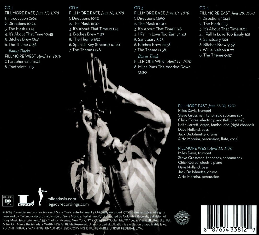 Miles at the Fillmore - Miles Davis 1970: The Bootleg Series, Vol. 3 cover art