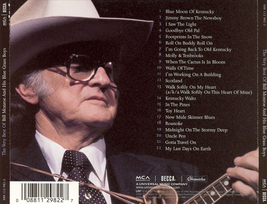 Very Best of Bill Monroe and His Blue Grass Boys cover art