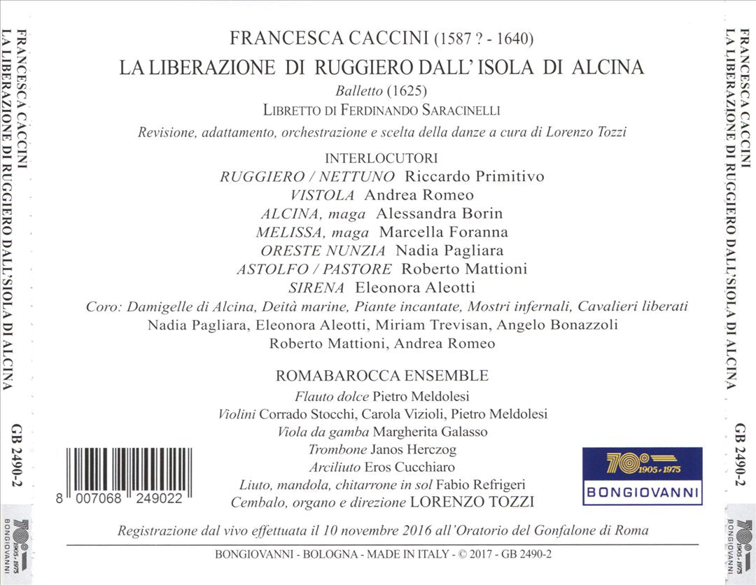 Francesca Caccini: La Liberazione di Ruggiero dall'Isola d'Alcina cover art
