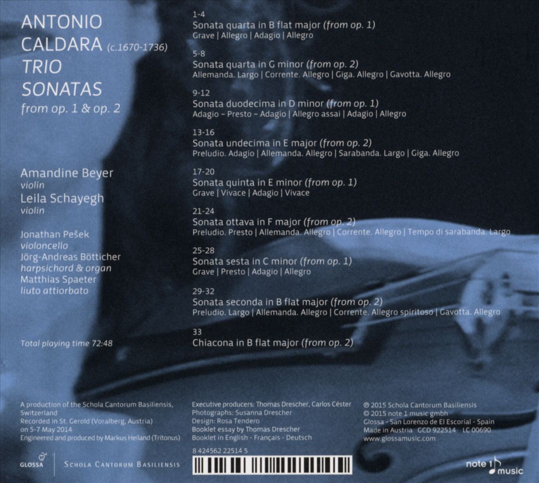 Antonio Caldara: Trio Sonatas cover art