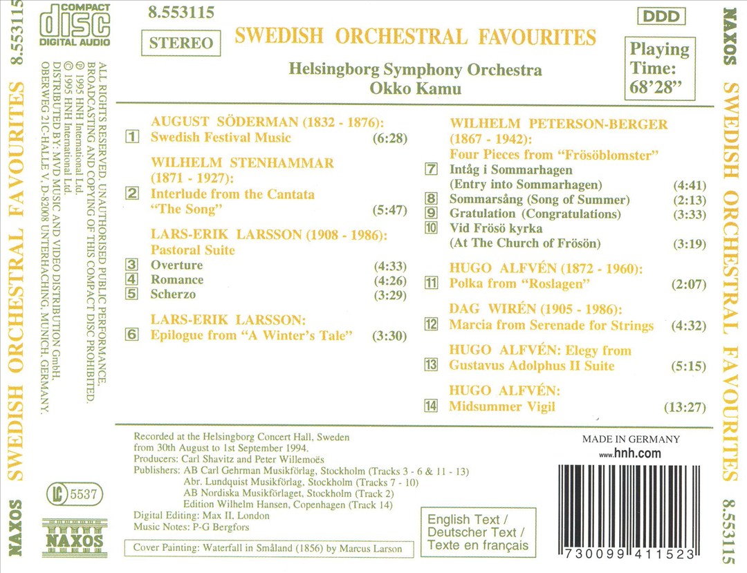 Swedish Orchestral Favourites cover art