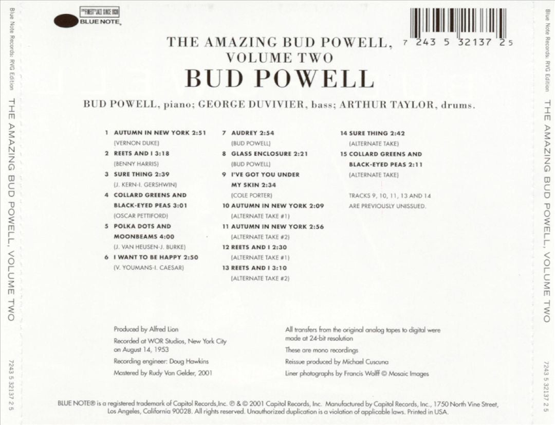 The Amazing Bud Powell, Vol. 2 [Expanded] cover art