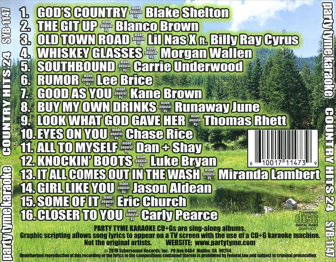 Party Tyme Karaoke: Country Hits, Vol. 24 cover art