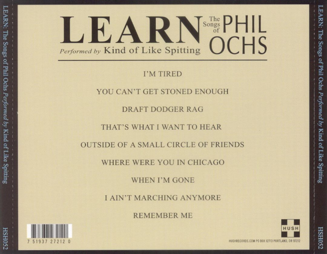 Learn: The Songs of Phil Ochs cover art