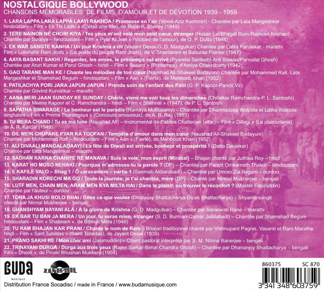 Nostalgique Bollywood cover art