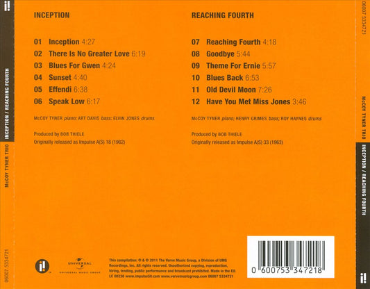 Inception/Reaching Fourth cover art