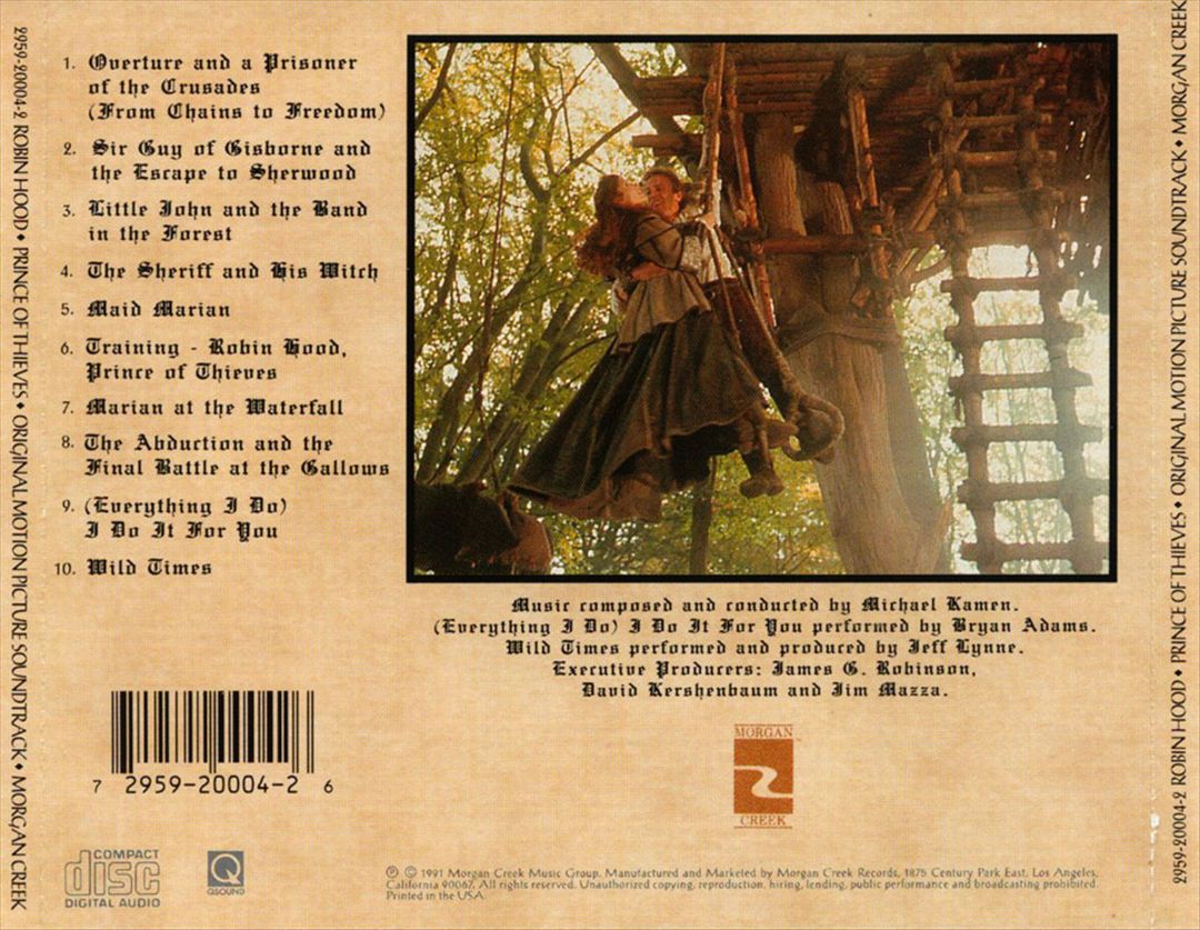 Robin Hood, Prince of Thieves [Original Motion Picture Soundtrack] cover art